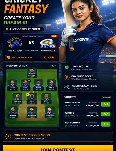 Realsbetcasino (real sbet casino) fantasy cricket & matchday visual 3